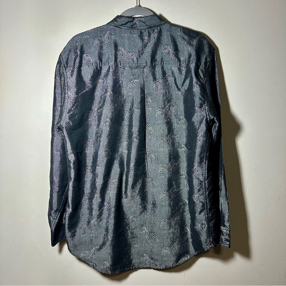 Vintage Angelique “Made In Heaven” Zebra Jacquard Button-Up Shirt Size Large - Picture 8 of 8